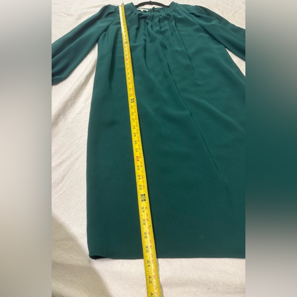 Lafayette 148 New York Teal Long Sleeve Dress - Picture 10 of 16